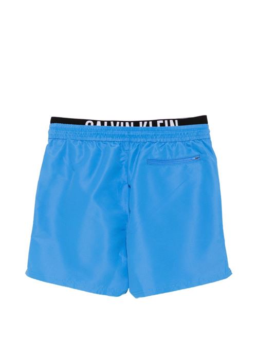 Boxer intimo uomo Calvin Klein celeste doppio elastico Intense Calvin Klein | LV00N610157O6